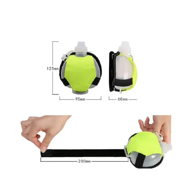 Mini Outdoor Sports Silicone Folding Water Bottle for Wrist Portable Cycling Climbing Running Gym Soft Hand-Held Water Bottle